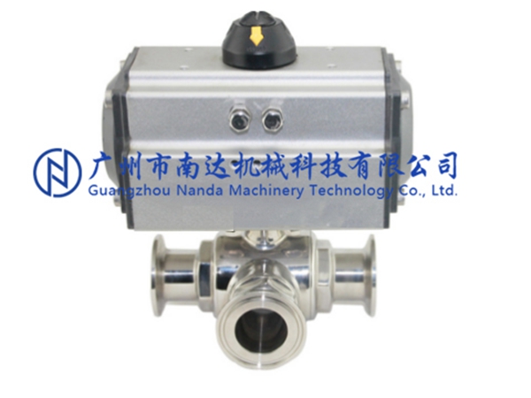 衛生級氣動三通球閥 衛生級氣動三通球閥